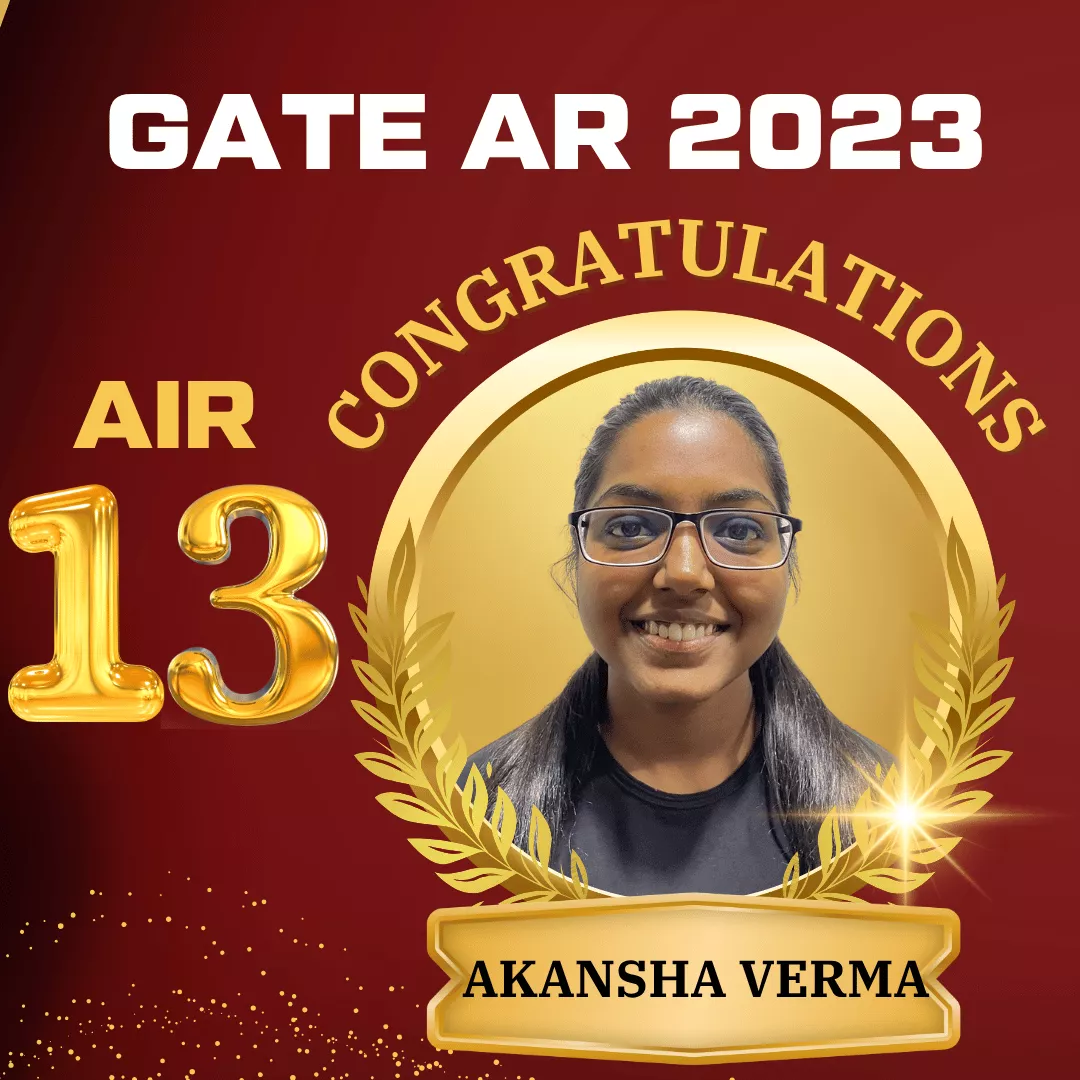 AIR 13 GATE Architecture 2023 AKANSHA VERMA