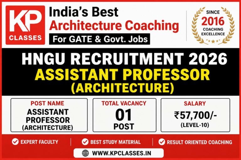 HNGU Assistant Professor Recruitment 2026 for Architecture