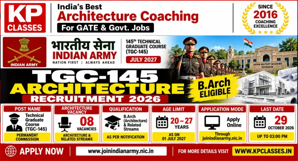 Indian Army TGC-145 Architecture Recruitment 