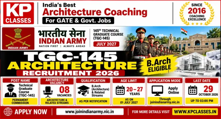 Indian Army TGC-145 Architecture Recruitment